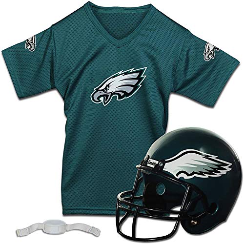 Franklin Sports NFL Philadelphia Eagles Football Helmet and Jersey Set- Youth M