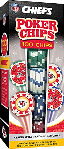 NFL Kansas City Chiefs poker chips 100 chips