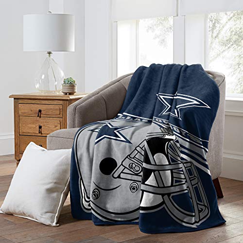 NFL Dallas Cowboys Raschel Throw Blanket, 60" x 80", Slant