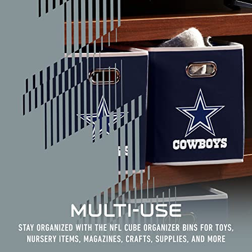 Franklin Sports NFL Dallas Cowboys Collapsible Storage Bin - 11"x10.5"x10.5"