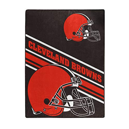 NFL Cleveland Browns Raschel Throw Blanket, 60" x 80", Slant