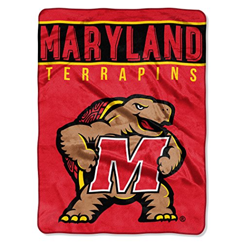 NCAA Maryland Terrapins Unisex-Adult Raschel Throw Blanket, 60" x 80", Basic