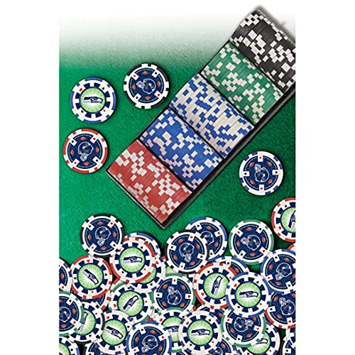 NFL Seattle Seahawks Poker Chips, 100Piece, Assorted