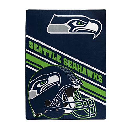 NFL Seattle Seahawks Raschel Throw Blanket, 60" x 80", Slant