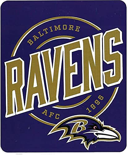 NFL Baltimore Ravens Fleece Throw Blanket, 50" x 60", Campaign