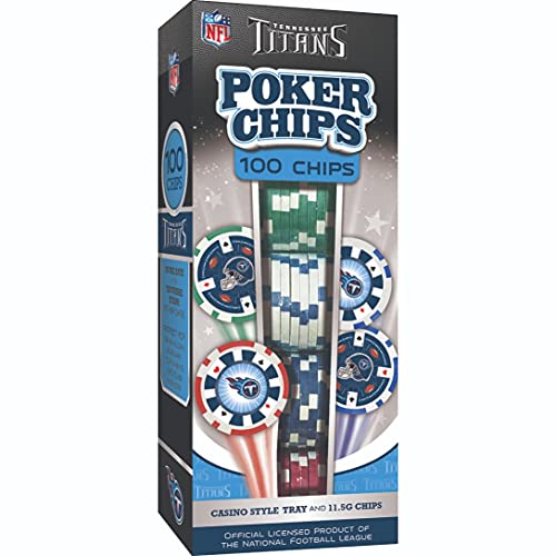 NFL Tennessee Titans 100-Piece Poker Chips, TET3120, One Size