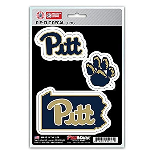 NCAA Pittsburgh Panthers Team Decal, 3-Pack Varies