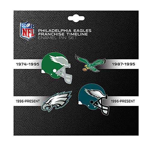 Philadelphia Eagles Lapel pin Franchise Timeline 4-pin Set NFL Pin sets silver