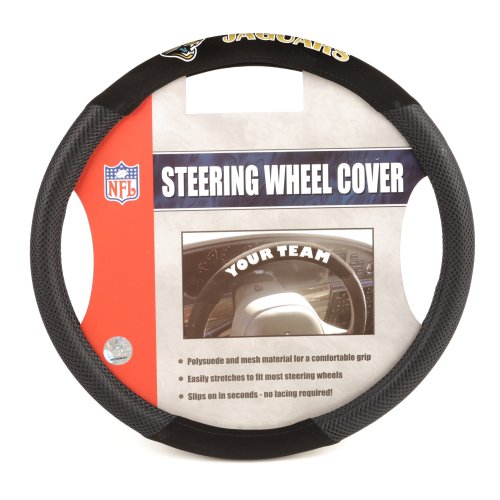 NFL Jacksonville Jaguars Poly-Suede Steering Wheel Cover