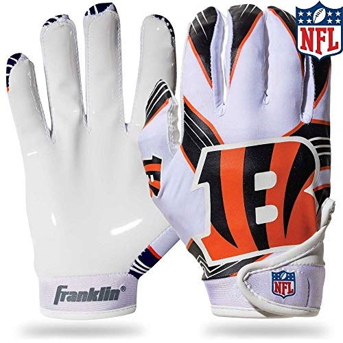 Franklin Sports Cincinnati Bengals Youth NFL Football Receiver Gloves - M/L Pair