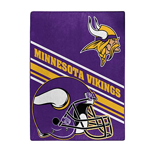 NFL Minnesota Vikings Raschel Throw Blanket, 60" x 80", Slant