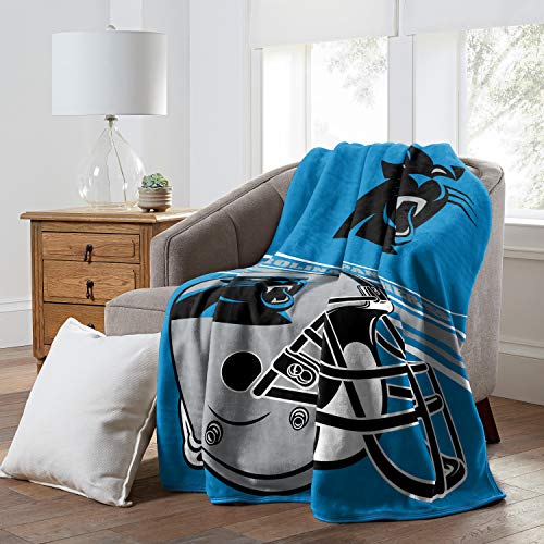 NFL Carolina Panthers Raschel Throw Blanket, 60" x 80", Slant