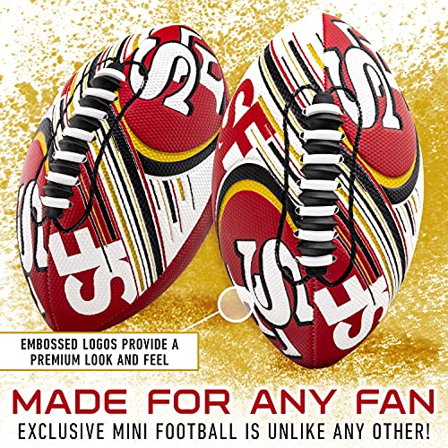 Franklin Sports NFL San Francisco 49ers Football - Youth  8.5"l- SPACELACE Grip