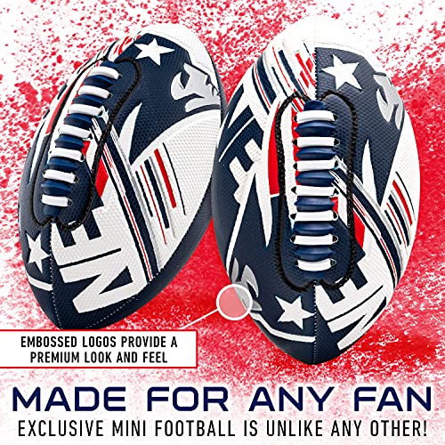 Franklin Sports NFL New England Patriots Football - Youth  8.5" - SPACELACE Grip