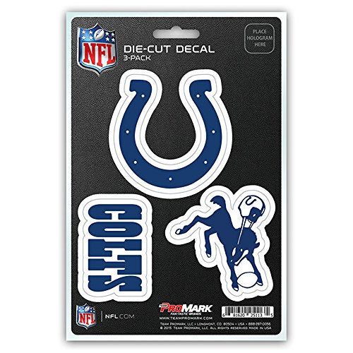 NFL Indianapolis Colts Team Decal, 3-Pack Standard