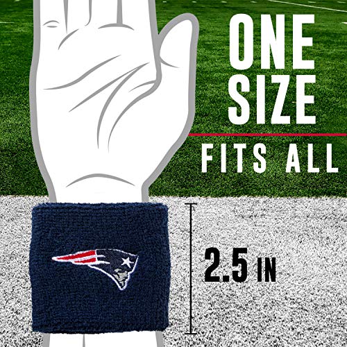 Franklin Sports NFL New England Patriots Embroidered Wristbands