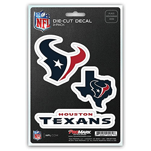 NFL Houston Texans Team Decal, 3-Pack Standard