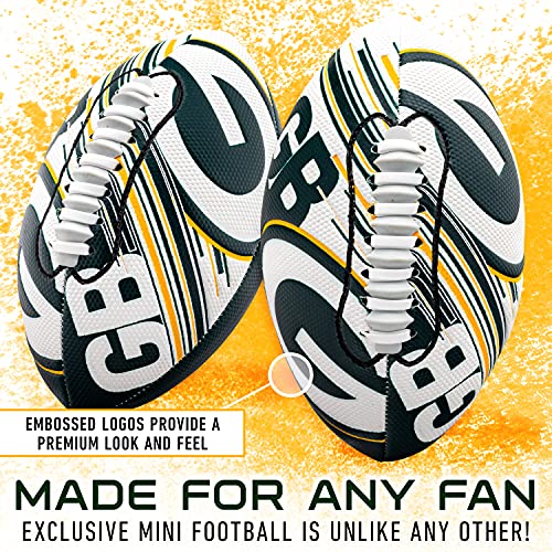 Franklin Sports NFL Green Bay Packers Football - Youth 8.5" Football- SPACELACE