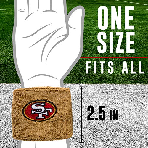 Franklin Sports NFL San Francisco 49ers Embroidered Wristbands