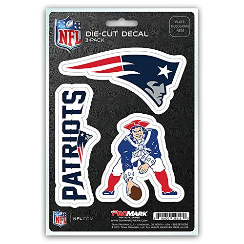 NFL New England Patriots Team Decal, 3-Pack Standard