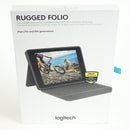 Logitech Rugged Folio - iPad 7th 8th 9th gen - Protective Keyboard Case - Black