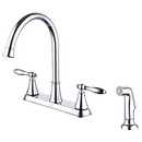 Wolverine Brass Timeless Two Handle Kitchen Faucet with Side Spray in Chrome