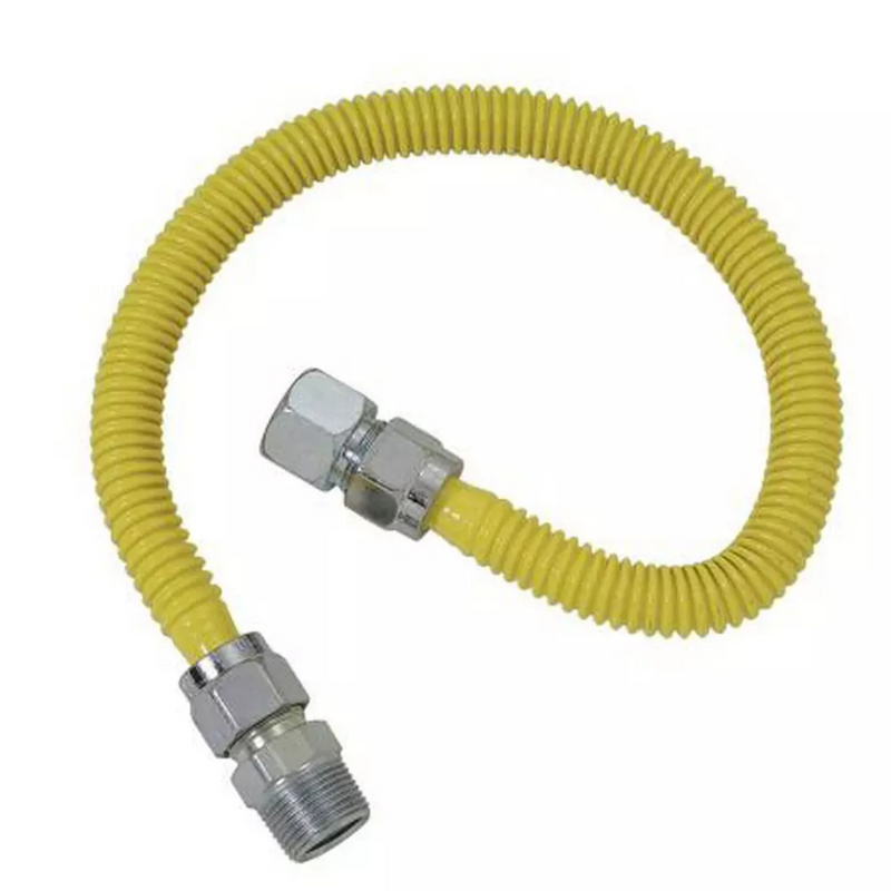 BrassCraft ProCoat 3/4 x 1/2 in. FIP x MIP 72 in. Gas Appliance Connector in Yel