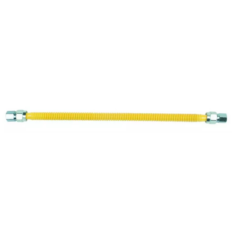 BrassCraft ProCoat 1/2 in. FIP 18 in. Gas Appliance Connector in Yellow CSSC55-1