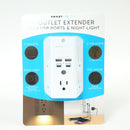 Smartpoint 5-Outlet Power hub with USB Ports and Automatic Night Light