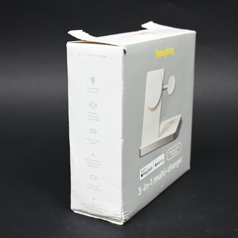 3 in 1 Charger for iPhone Watch and Apple AirPods - heyday White