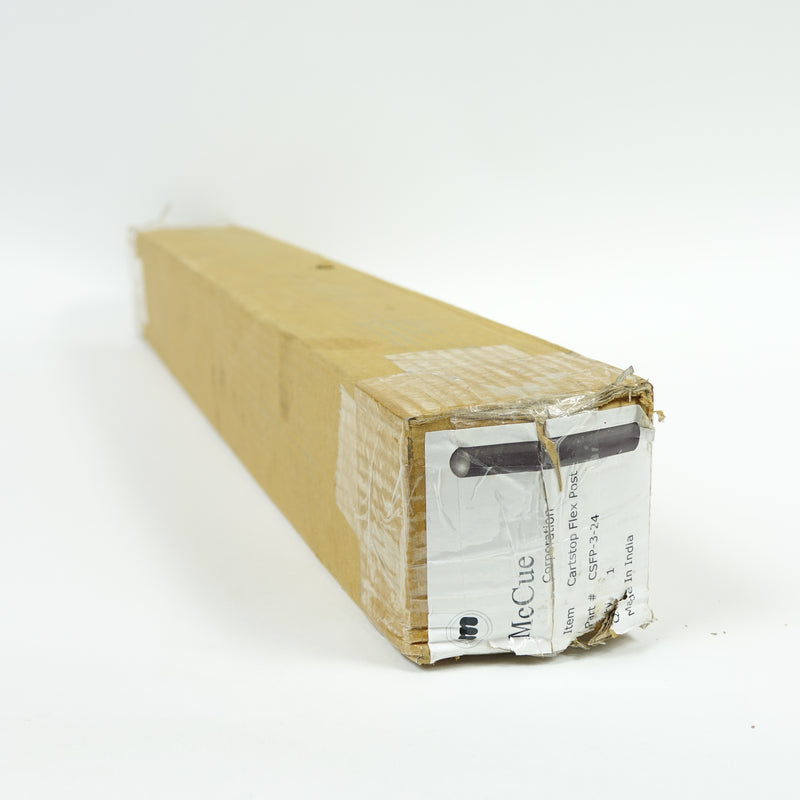 McCue FlexCore CartStop Flex Post 3" dia 24" high POP1032728 CSFPOST-3-24 Silver
