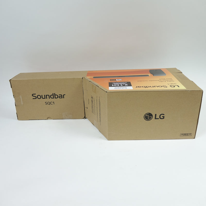 LG SQC1 2.1 Ch 160W Soundbar Bluetooth with Wireless Subwoofer - Black
