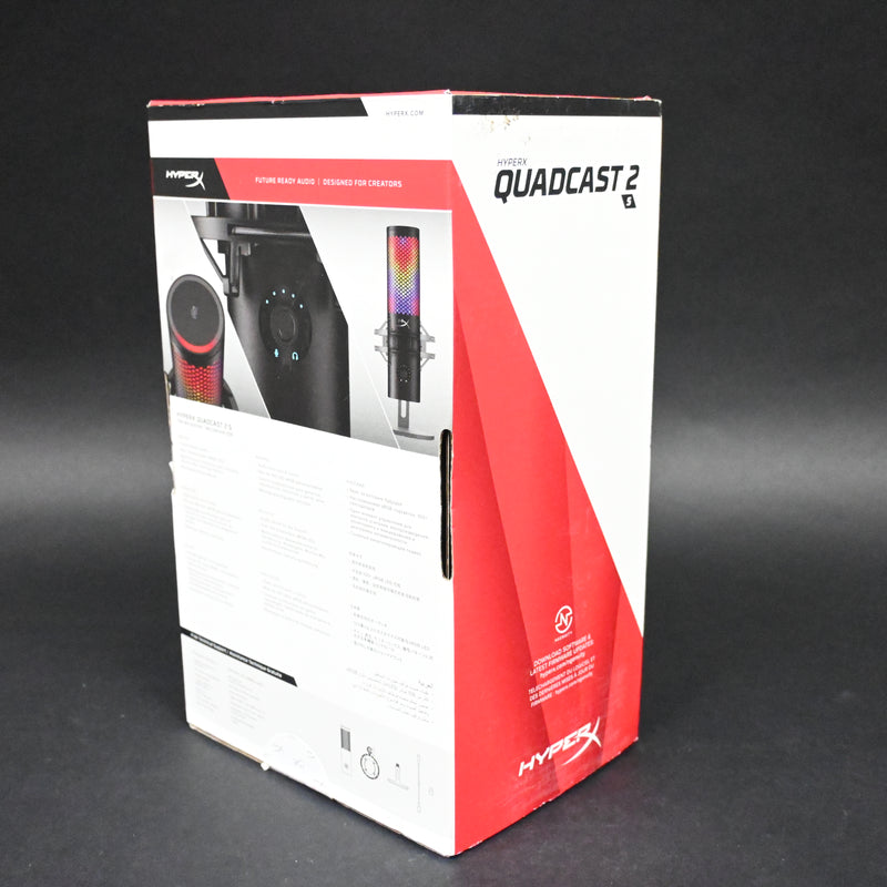HyperX QuadCast 2 S – USB Microphone, with RGB Lighting USB-C - Black