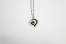 NFL Mini Heart Glitter Necklace Las Vegas Raiders