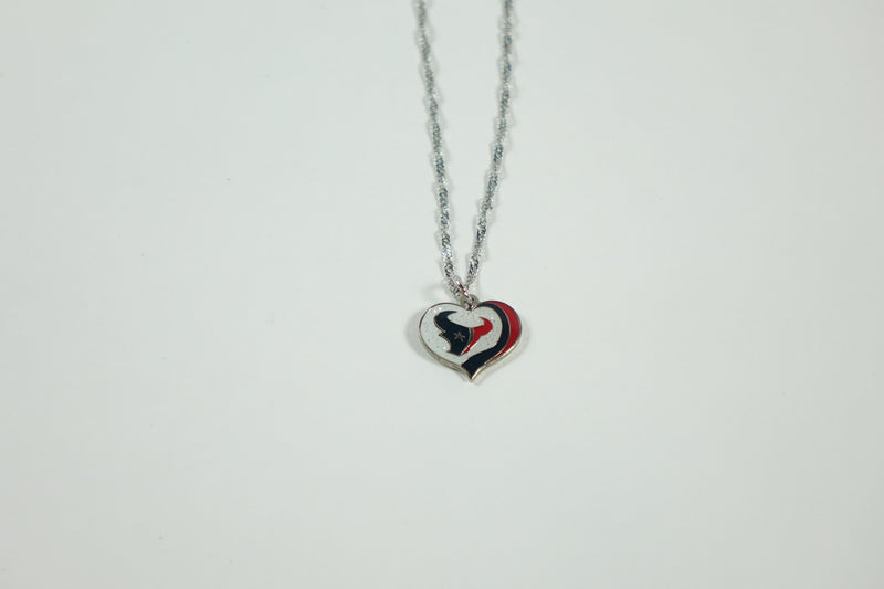 Aminco NFL Houston Texans Necklace Glitter Heart