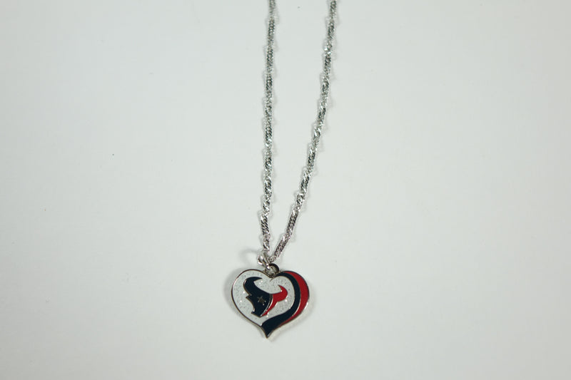 Aminco NFL Houston Texans Necklace Glitter Heart