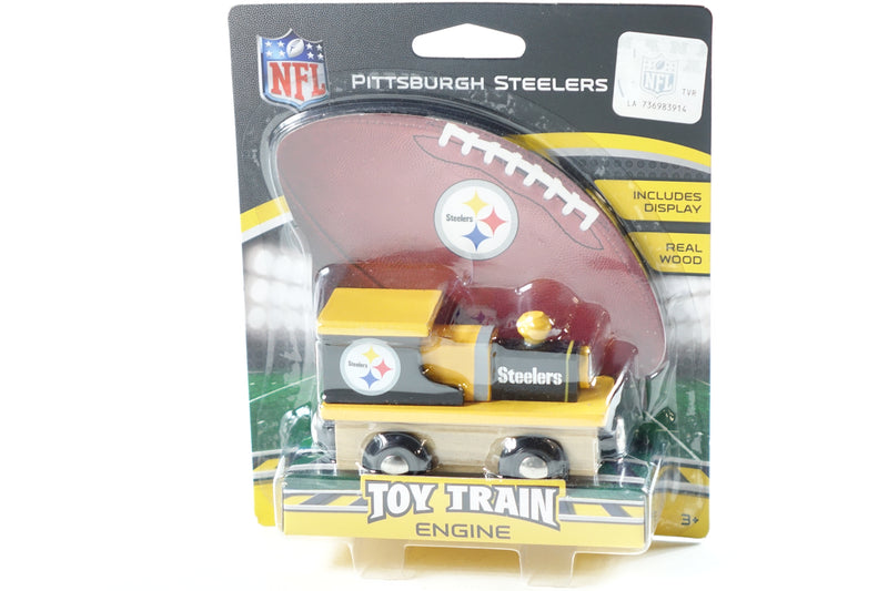 NFL Pittsburgh Steelers Real Wood Toy Train, For Ages 3+