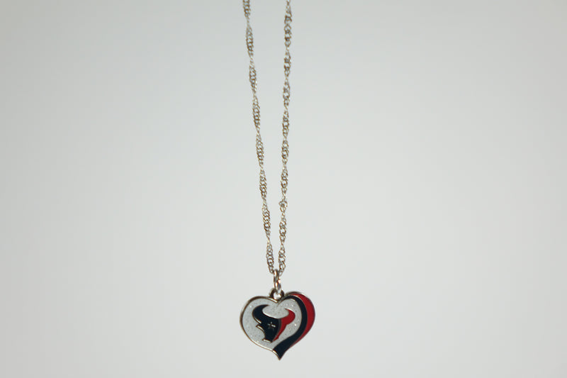 Aminco NFL Houston Texans Necklace Glitter Heart