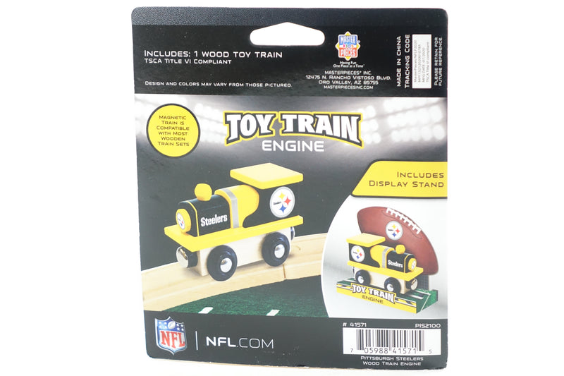 NFL Pittsburgh Steelers Real Wood Toy Train, For Ages 3+