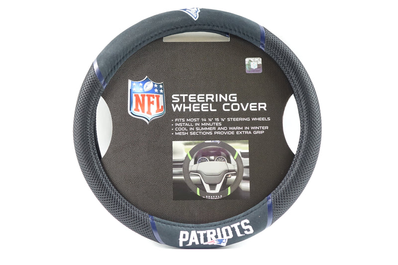 NFL New England Patriots Embroidered Steering Wheel Cover