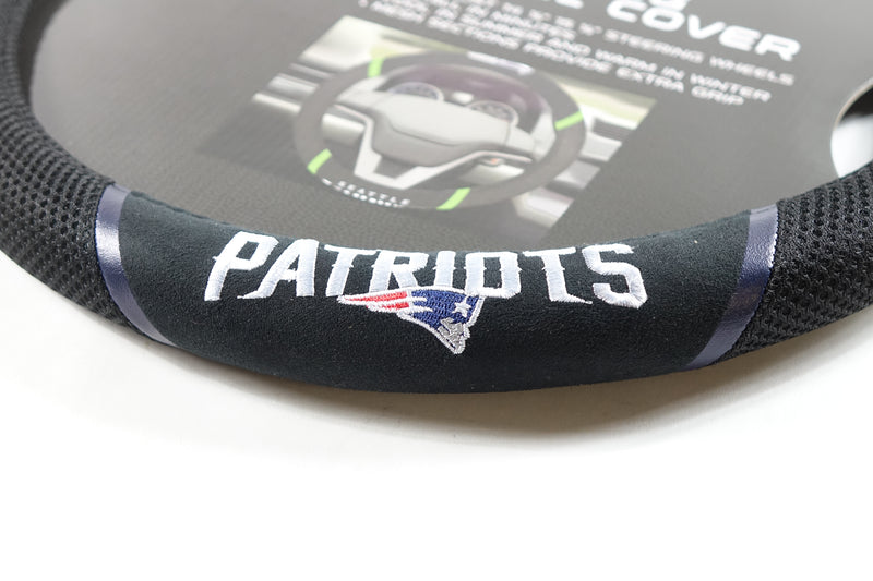 NFL New England Patriots Embroidered Steering Wheel Cover