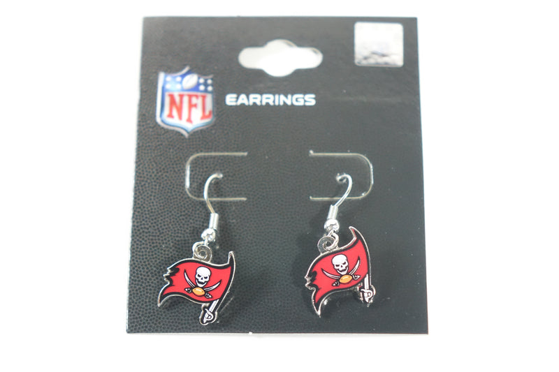 NFL Tampa Bay Buccaneers Tampa Bay Buccaneers Earrings J-Hook Logo Red, Small S