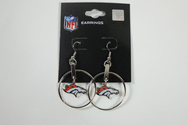 NFL Denver Broncos, Team Earrings (Hoop - Logo)