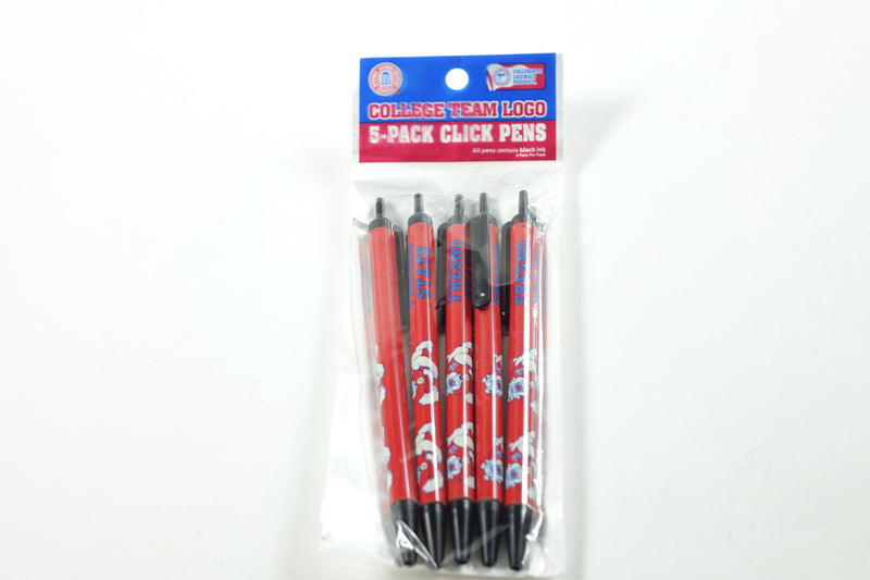 NCAA Fresno State Bulldogs 5 Pack Click Pens - Black Ink