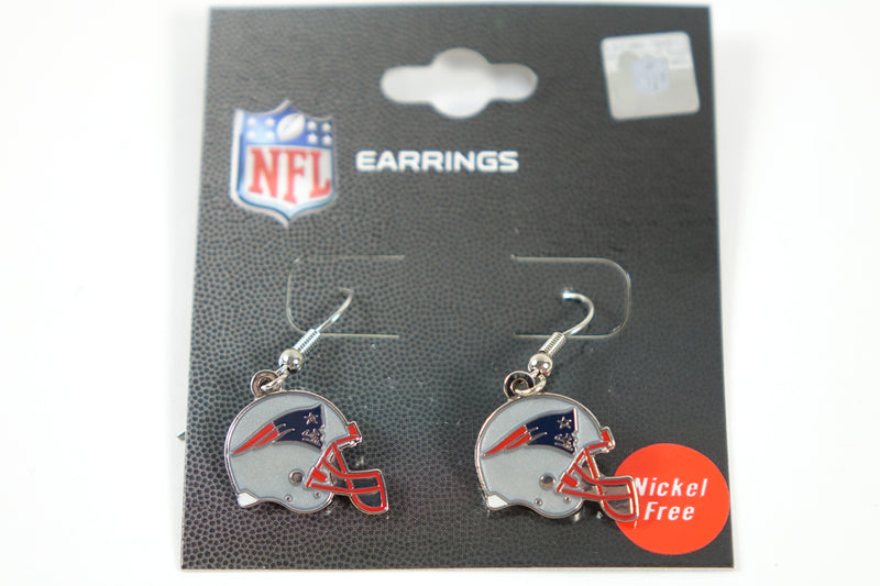 Sports Team NFL New England Patriots J Hook Dangle Logo Earring Set One Size