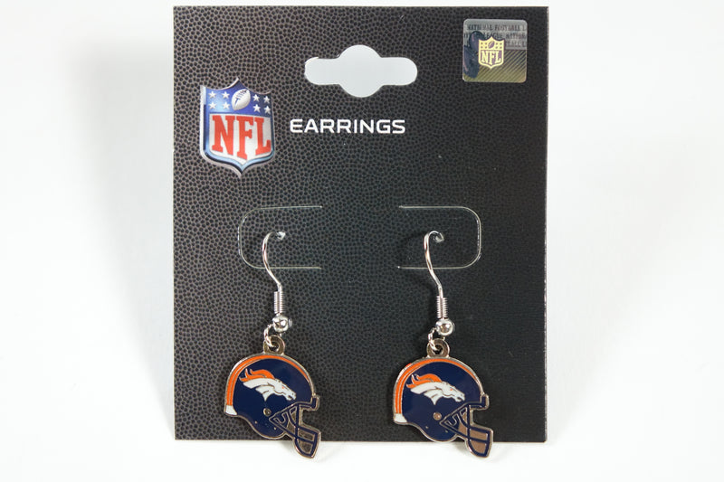 Sports Team NFL Denver Broncos J Hook Dangle Logo Earring Set One Size