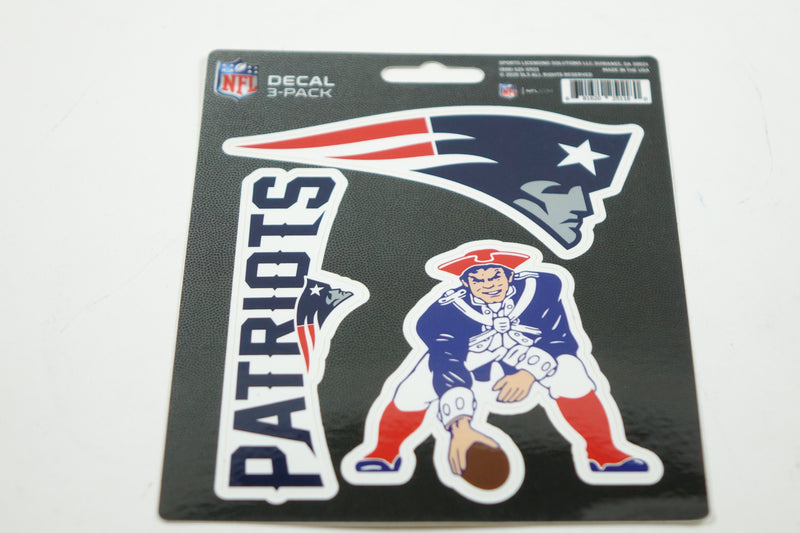 NFL New England Patriots Team Decal, 3-Pack Standard