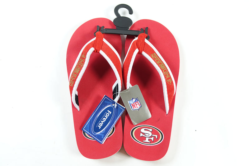 San Francisco 49ers NFL Men's Sequin Flip Flops - L