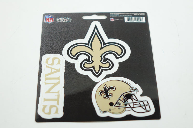 NFL Team DST3NF19 New Orleans Saints Decal - Pack of 3