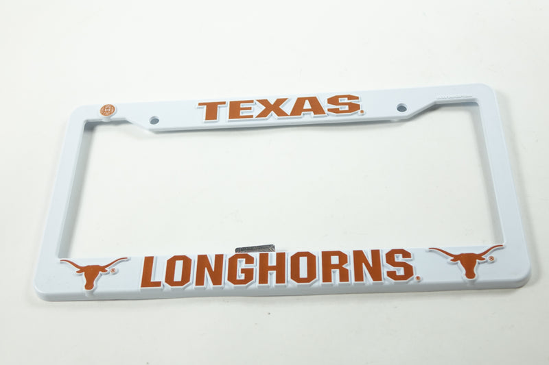 NCAA Plastic License Plate Frame Texas Longhorns